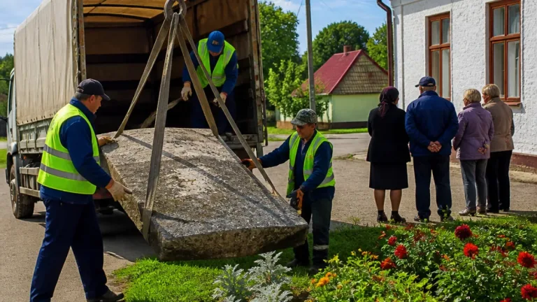 На Львівщину доставили надгробну плиту Андрія Мельника — предмет пам’яті повернули в рідне село