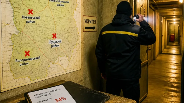На Волині визначили райони з найвищим відсотком непридатних укриттів