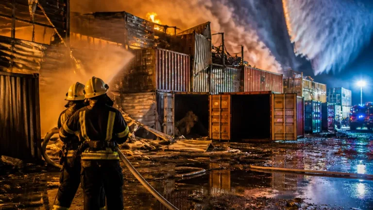 Після атаки дронів у Броварському районі рятувальники ліквідували пожежі на логістичних складах