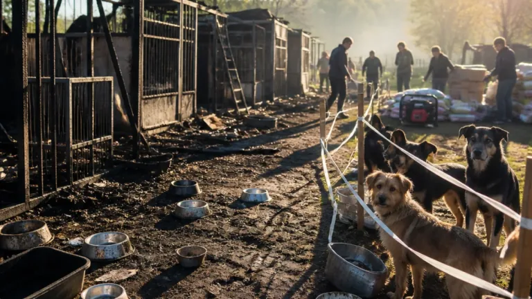Пожежа в притулку «Сіріус» на Київщині: вогонь знищив вольєри, вісім собак загинули