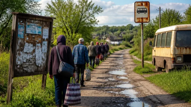 Третій місяць без автобуса: жителі Сухої Маячки їздять по 10 км через розбиту дорогу й відсутність водіїв