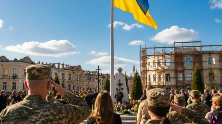 У Бучі урочисто підняли державний прапор: символ пам’яті та відновлення