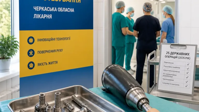 У Черкасах на базі обласної лікарні відкриють центр остеоінтегративного протезування — 25 операцій за держкошти