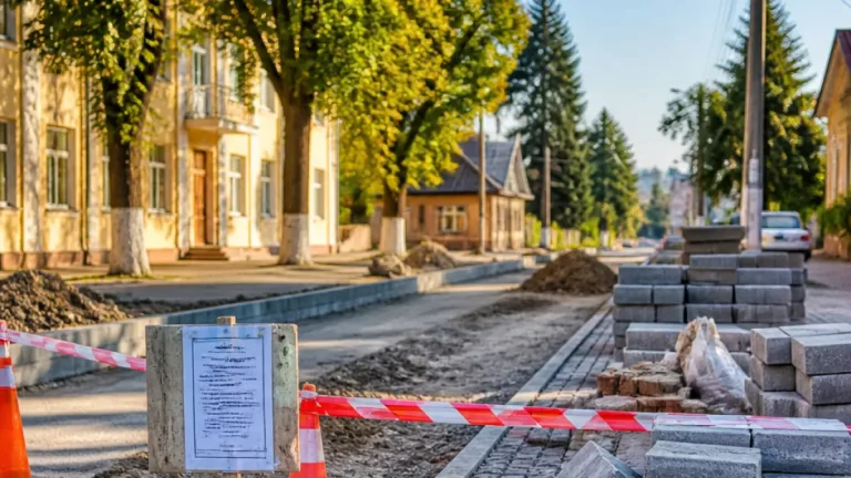 У Чорткові розривають договір із підрядником через тривалий простій ремонту вулиці Бандери