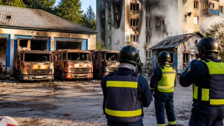 У Нікополі поранена мешканка, пошкоджено пожежну частину та багатоповерхівку після ударів