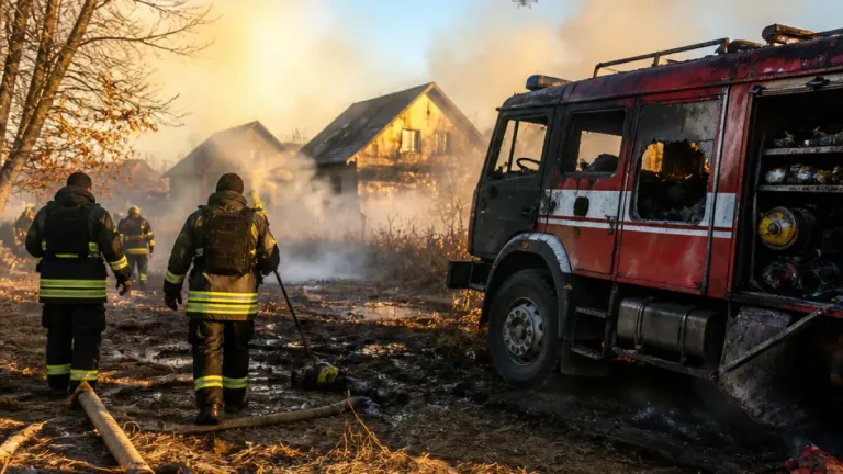 У Нікопольському районі дрони росіян атакували рятувальників під час гасіння пожежі