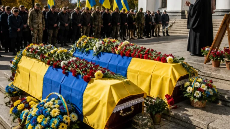 У Полтаві попрощалися з двома загиблими захисниками — віддали останню шану Артему Величку та Юрію Ожгибісову