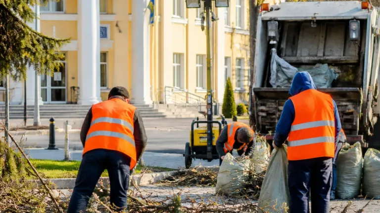 У Ромнах працівники міськради вийшли на загальноміський благоустрій