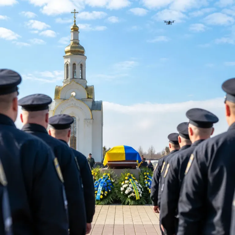 У Миколаєві попрощалися зі старшим сержантом поліції Вадимом Домаєвим, пораненим унаслідок атаки дрона