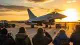 Eurofighter Typhoon makes dramatic arrival at Bournemouth Airport ahead of Eastbourne display
