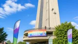 Milton Keynes councillor abseils 418ft landmark to raise funds for local bereavement charity