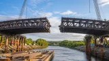 Newry River milestone as 65m temporary structures push bridge works forward