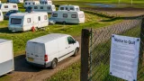 Redcar caravan encampment moved from football pitch to council land near racecourse