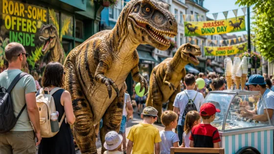 Coleraine town centre sees trade surge as Jurassic Dino Day attracts thousands