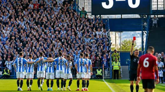Huddersfield secure 3-0 opening-day win despite going down to ten men