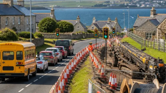Lerwick commuters face delays as A970 roadworks start amid concerns over temporary lights