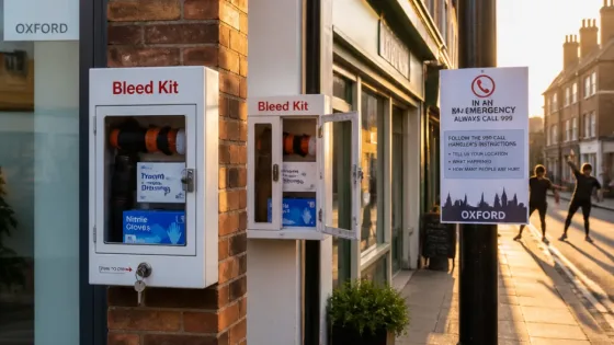 Oxford installs two more public bleed kits as council expands life‑saving equipment