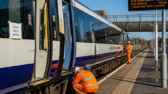 Reliability troubles hit Lumo Stirling–Euston trains after refurbishment of Class 222s