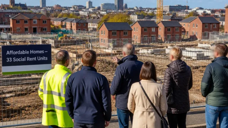 Ashton-under-Lyne visit spotlights push to turn brownfield into affordable homes