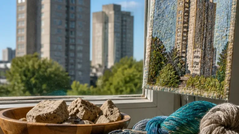 Aylesbury estate memories reframed in wool: local artist’s ‘Soft Concrete’ project