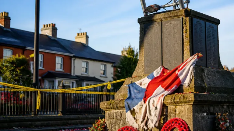 Ballymena war memorial damaged twice in three days as police probe sectarian hate crime