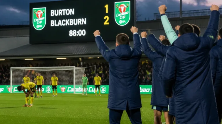 Blackburn rally late at Burton as Mowbray returns with Carabao Cup win