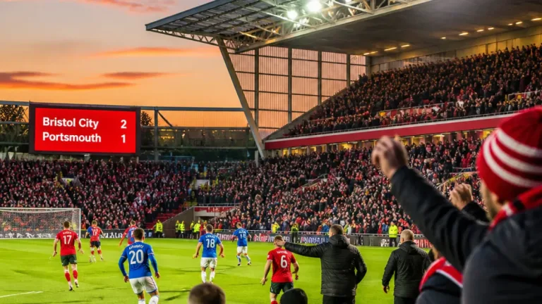 Bristol City hold on for 2-1 win over Portsmouth as Ashton Gate hoodoo endures