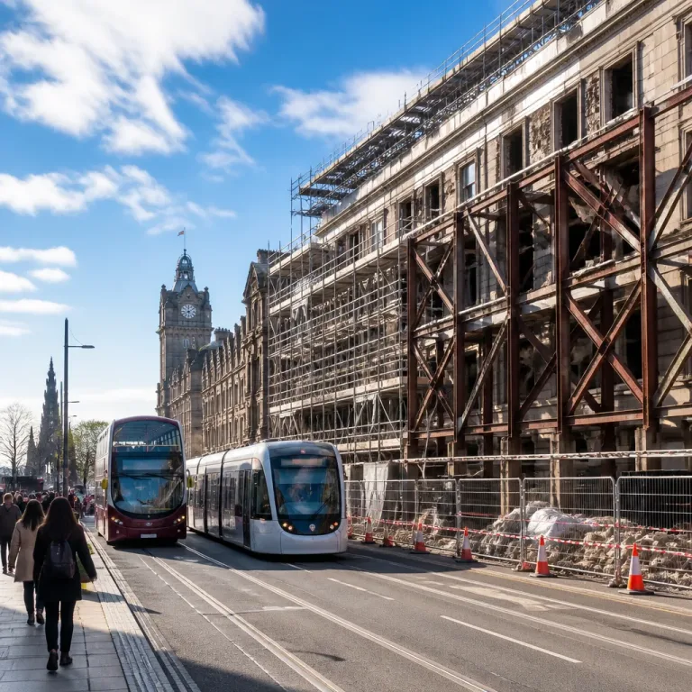 Princes Street reopens after July blaze as trams and buses resume full routes
