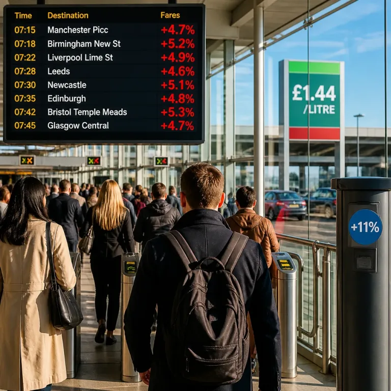 Rising commuting bills squeeze pay packets as UK travel costs surge since 2017