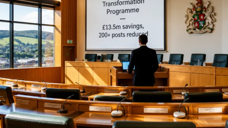 Caerphilly council urges focus on progress after calls to 'leave 600 job cuts in the past'