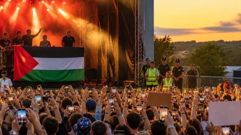 Controversial Kneecap set at Reading sparks debate after political slurs and flag display