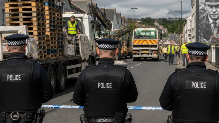Derry: Officials remove bonfire materials from Bogside amid public safety concern