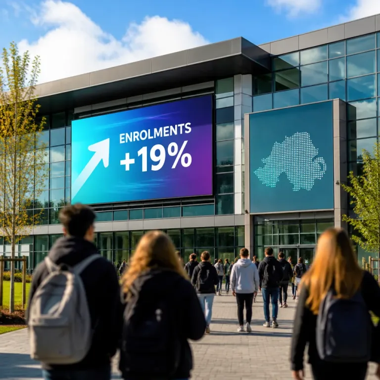 Further education enrolments in Northern Ireland rise by almost 20% in five years