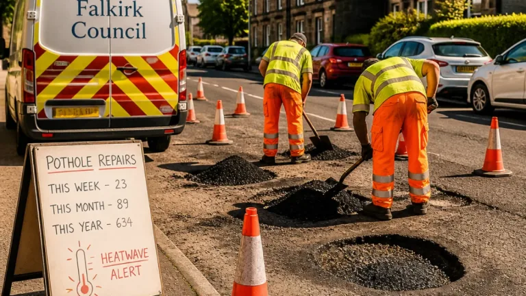 Falkirk council spent £2.2m repairing 9,015 potholes in three years