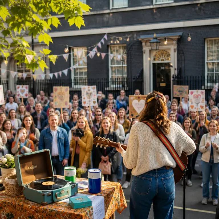 Campaigner with Ehlers-Danlos stages musical protest at Downing Street to press for faster diagnosis