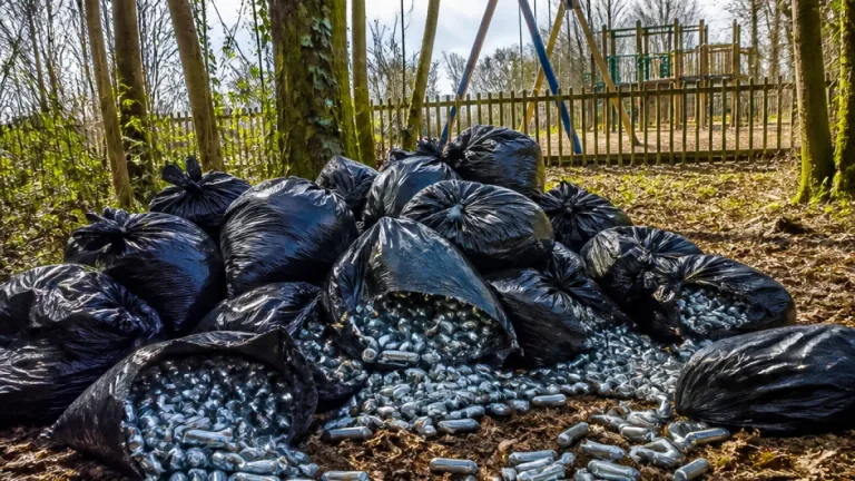 Leicester litter pickers find almost 200 nitrous oxide canisters dumped near playground