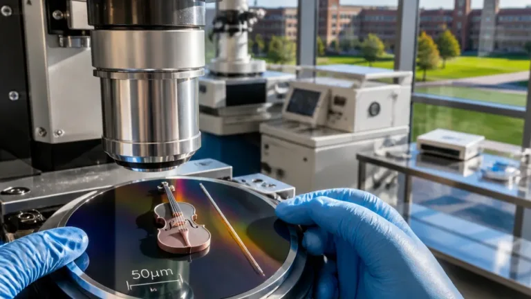 Loughborough physicists craft world’s smallest violin using university nanotechnology