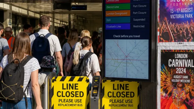 Major Tube and rail closures to affect bank holiday weekend as London hosts big summer events
