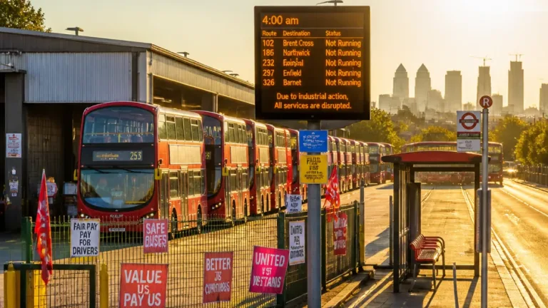 More than 1,500 London bus drivers to strike across 26 dates, beginning 14 August