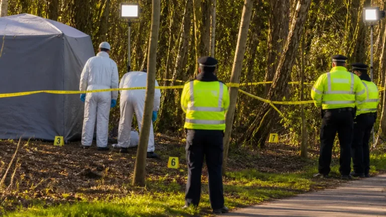 Murder inquiry opened after human bones found in Feltham woodland