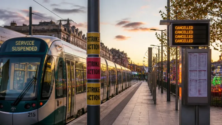 Nottingham tram network halted as GMB strike affects Goose Fair and city events