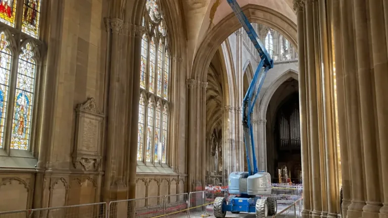 Part of Bristol Cathedral cordoned off after ceiling stone falls