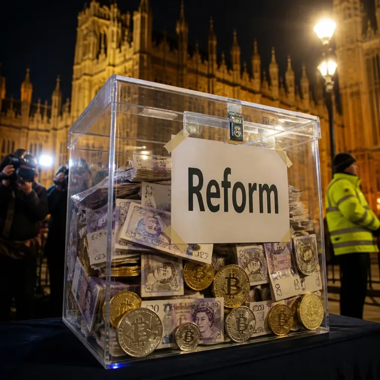 Crypto donor matches another £36m gift to Reform UK, doubling shock funding haul