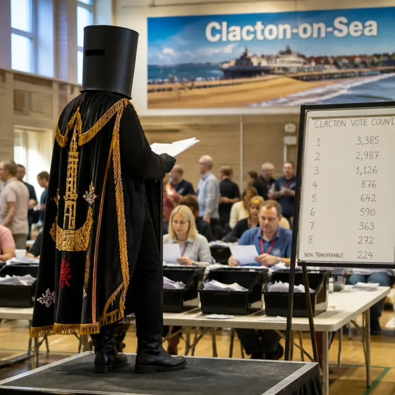 Bin‑headed campaigner draws attention and votes in Clacton by‑election