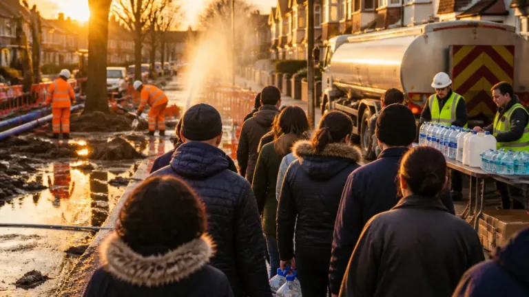 Repair work continues as east London water outage hits fifth day affecting 10,000 homes