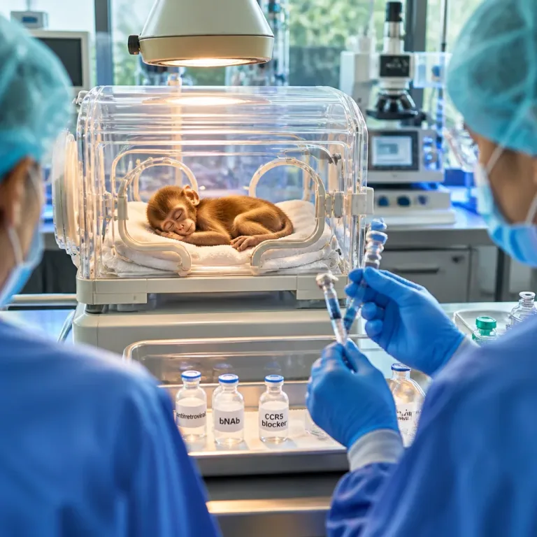 One‑off triple therapy clears HIV in newborn primates, study suggests path to human trials