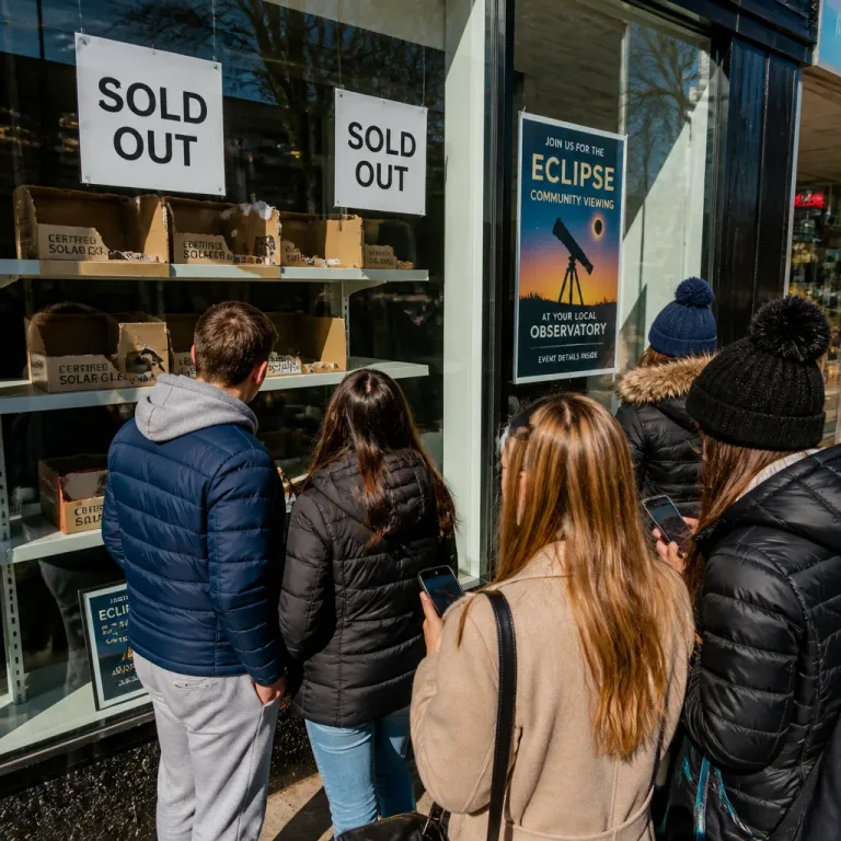 UK high streets run short of certified eclipse glasses as partial solar event nears