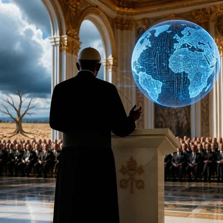 Pope urges scientists to pair AI progress with responsibility and warns on climate shocks