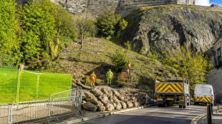 Stirling road and paths reopened after Storm Eowyn rockfall, Back Walk remains closed