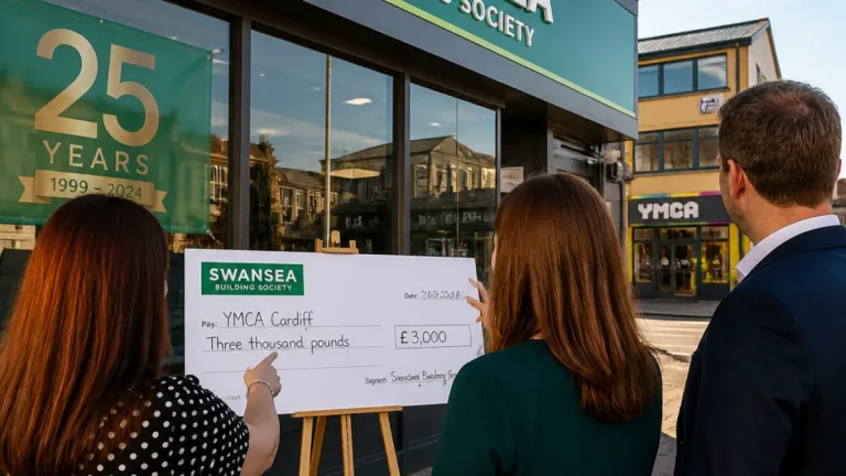 Swansea Building Society completes £25k anniversary fund with final donation to YMCA Cardiff